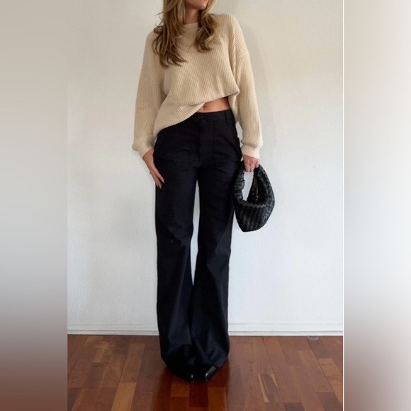 NWOT, Pistola Sasha Carpenter High Rise Relaxed Flare - Fade To Black, Sz 29 - Picture 3 of 16